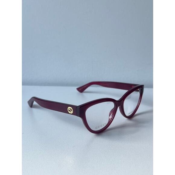 NEW Gucci GG1581O Raspberry Red Cat Eye Eyeglasses Frames - Picture 7 of 8
